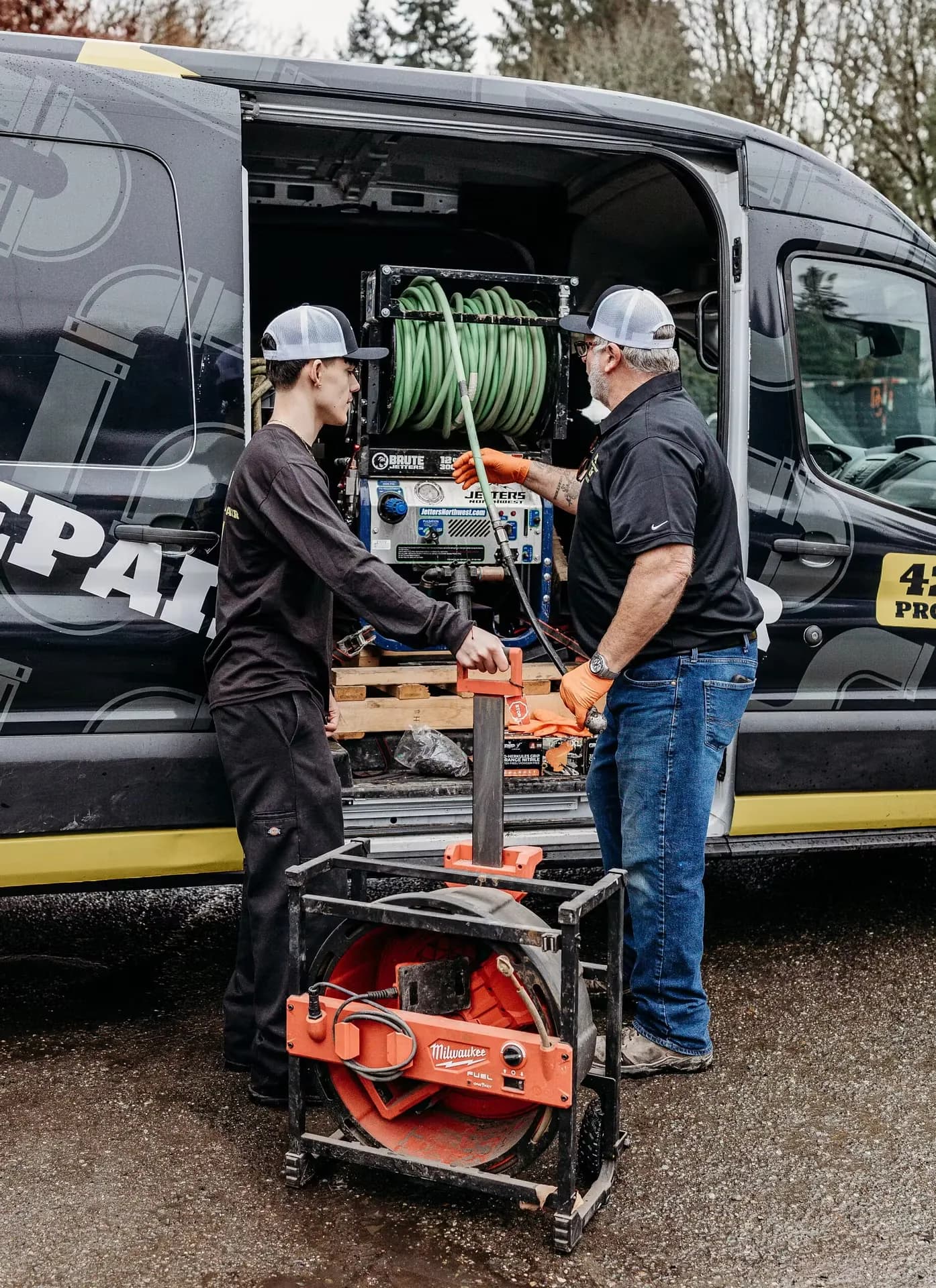 Pro Sewer Repair crew performing a sewer camera inspection
